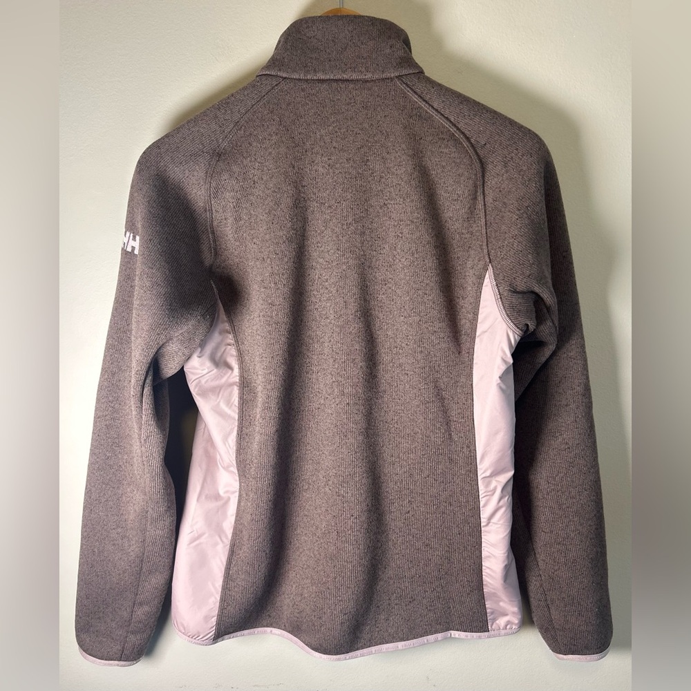 Helly Hansen Womens Varde Fleece Full Zip Knit Jacket Sweater Sz M Purple Pink - Picture 8 of 11